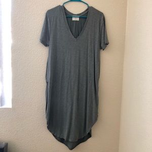 Olive green long tunic shirt size S